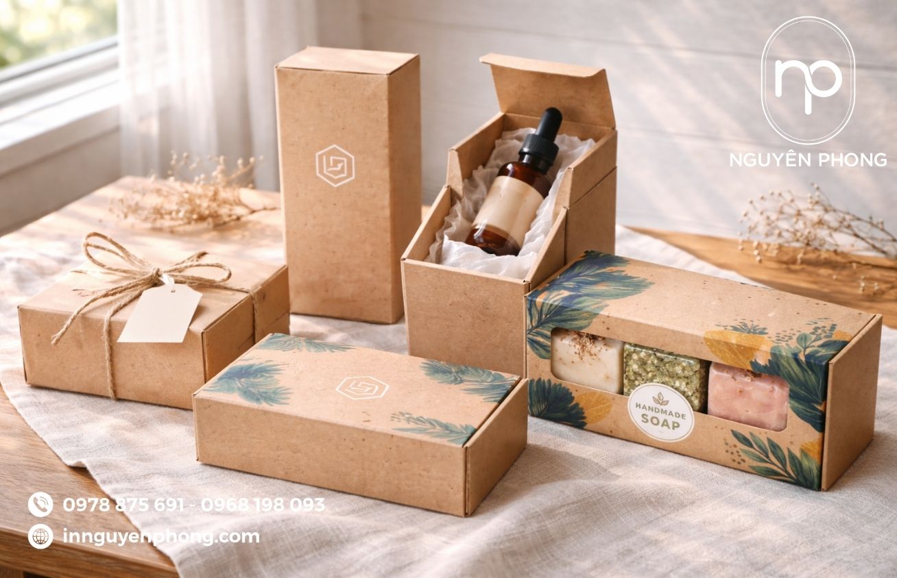 Mẫu hộp kraft đa dạng kích thước đựng đồ 